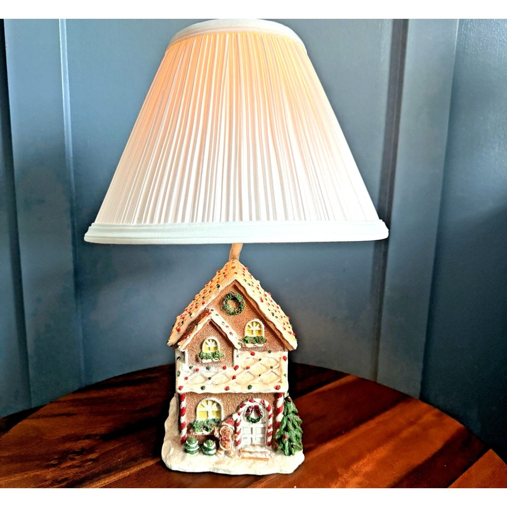 Vintage Gingerbread House Accent Lamp Christmas Village Nightlight 14" F/W